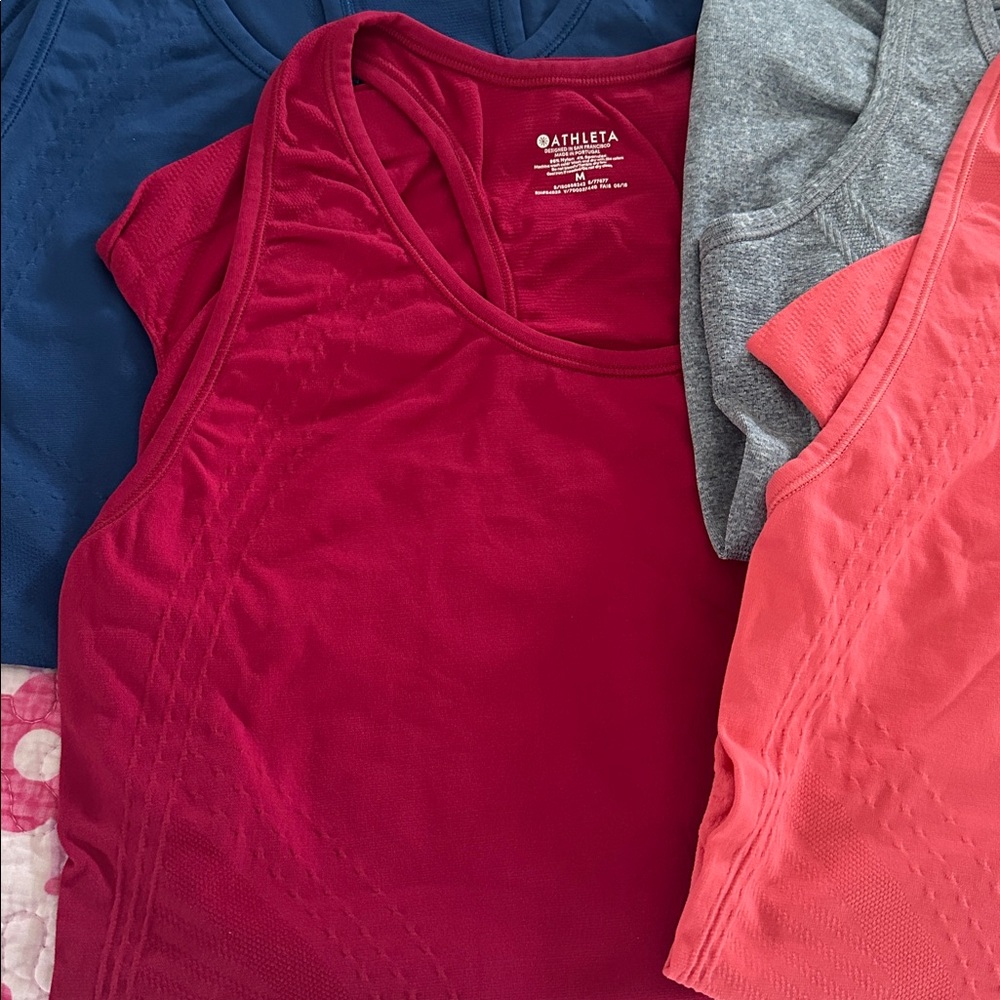 Athleta Fast Track Racerback Tank Tops bundle of 5 Medium